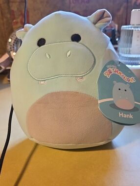Squishmallows Hank Hippo Plush - Mint & Beige